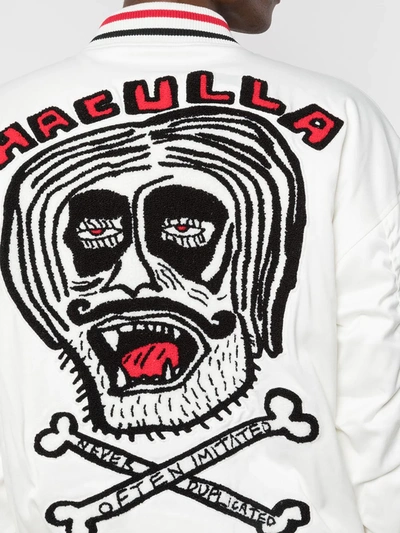 Haculla Embroidered Bomber Jacket In White