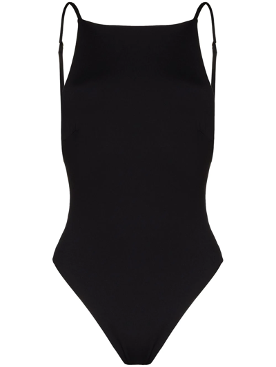 Shop St Agni X Ziah Square-neck Swimsuit In Black