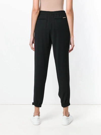 Shop Michael Michael Kors Tapered Track Trousers In Black