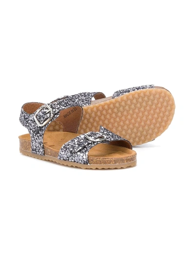 Shop Pèpè Glittered Sandals In Grey