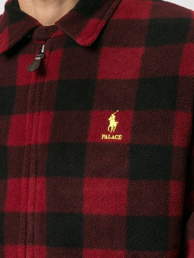 X Polo Ralph Lauren Polar Fleece Harrington Jacket In Red