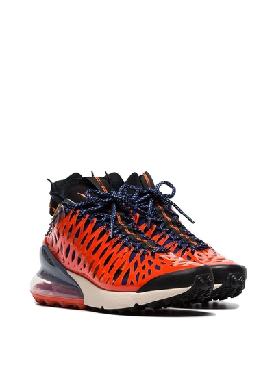 Nike Blue And Red Ispa Air Max 270 High Top Sneakers In Orange