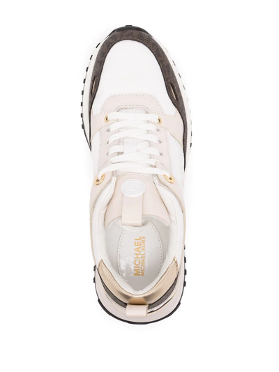 Shop Michael Michael Kors Theo Panelled Low-top Trainers In 白色