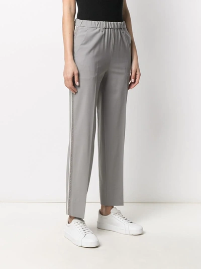 Shop Lorena Antoniazzi Straight-leg Trousers In Grey