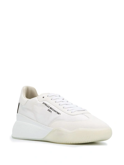 Shop Stella Mccartney Loop Lace-up Sneakers In White