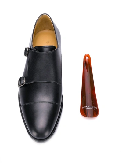 Scarosso Monk Strap Shoes In Black