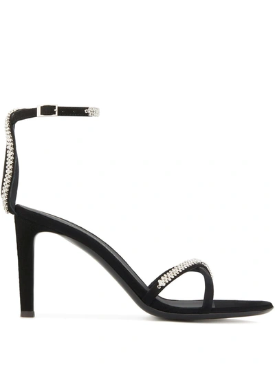 Shop Giuseppe Zanotti Miria 85mm Embellished Sandals In Black