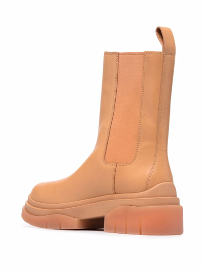 Shop Ash Storm Chunky-sole Leather Boots In Nude