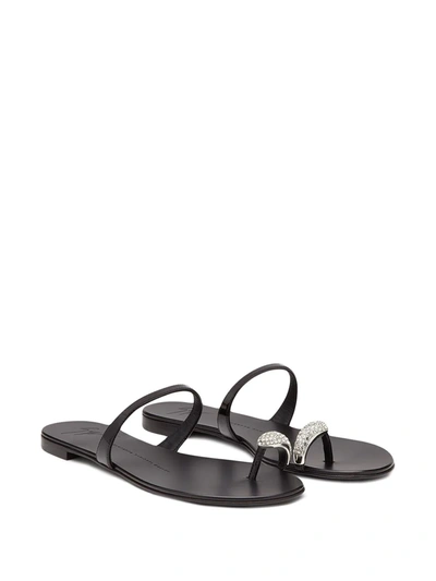 Giuseppe Zanotti Crystal-embellished Sandals In Black