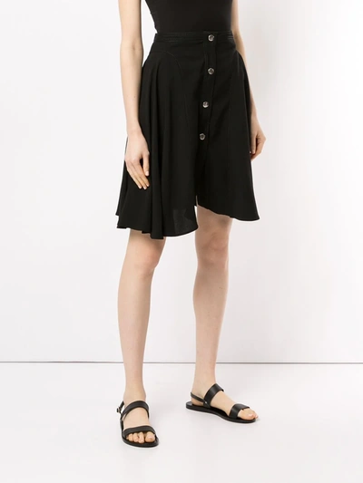 Shop Giambattista Valli Button-up Midi Skirt In Black