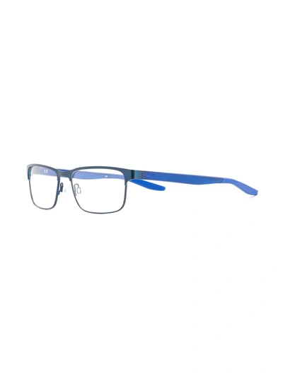 Shop Nike 8130 Satin Glasses In Blue