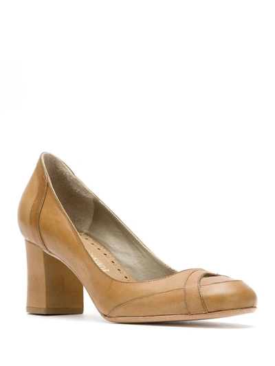 Sarah Chofakian Swan Pumps In Brown