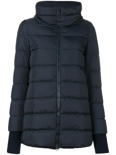 Shop Herno Hooded Puffer Jacket In Blue