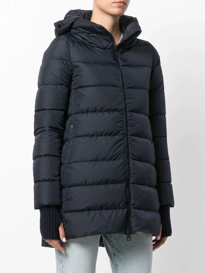 Shop Herno Hooded Puffer Jacket In Blue