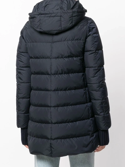 Shop Herno Hooded Puffer Jacket In Blue