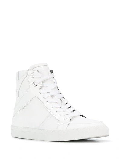 Shop Zadig & Voltaire High Flash Lace-up Sneakers In White
