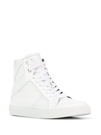 Zadig & Voltaire Zv174 High Flash Stud-detail Leather Hi-tops In White