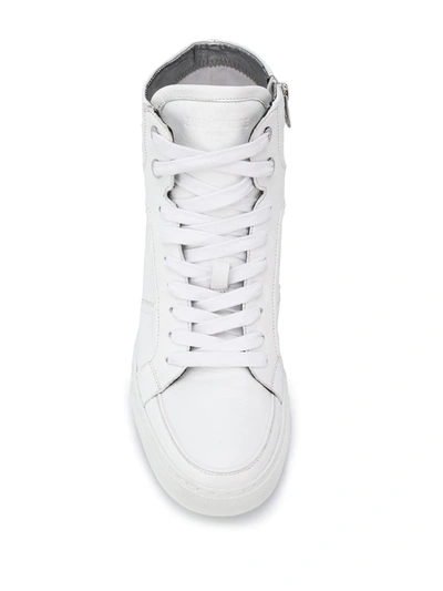 Zadig & Voltaire Zv174 High Flash Stud-detail Leather Hi-tops In White