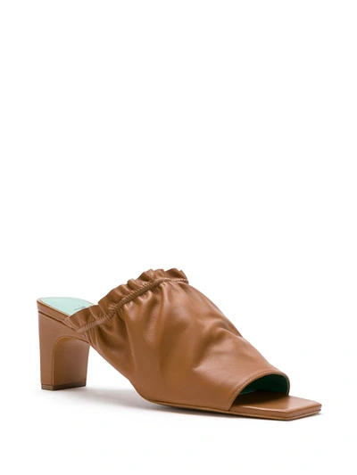 Shop Blue Bird Shoes Leather Berbere Mules In Brown