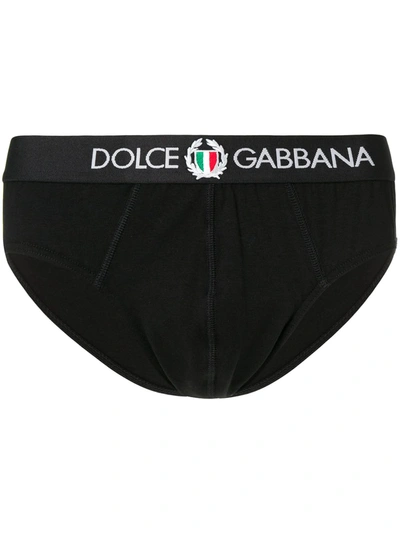 Shop Dolce & Gabbana Brando-fit Briefs In Black