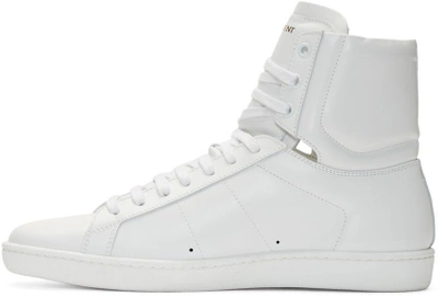 Shop Saint Laurent White Sl/01h High-top Sneakers