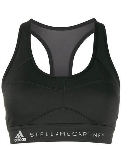 Shop Adidas By Stella Mccartney Essentials Sports Bra In Black