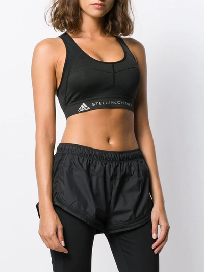 Shop Adidas By Stella Mccartney Essentials Sports Bra In Black