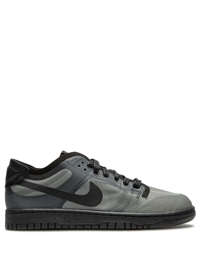 Shop Nike X Comme Des Garçons Dunk Low "black Clear" Sneakers In Grey