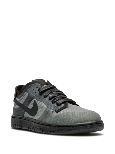 Shop Nike X Comme Des Garçons Dunk Low "black Clear" Sneakers In Grey