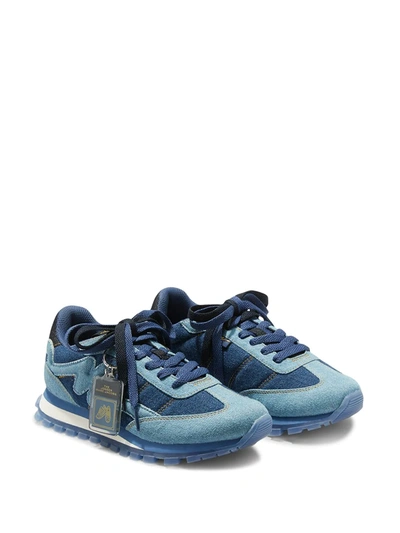 Shop Marc Jacobs The Denim Jogger Sneakers In Blue