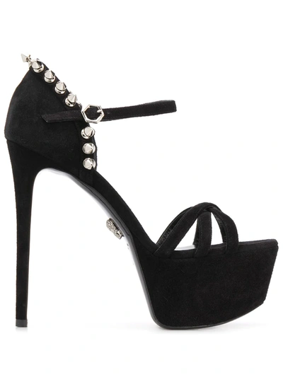 STUD-EMBELLISHED PLATFORM SANDALS