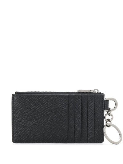 Shop Dolce & Gabbana Logo-tag Leather Card Holder In Black