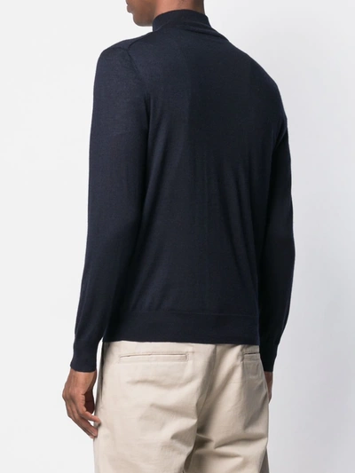 N•peal The Regent Half-zip Jumper In Blue