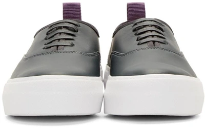 Shop Eytys Navy Leather Mother Sneakers