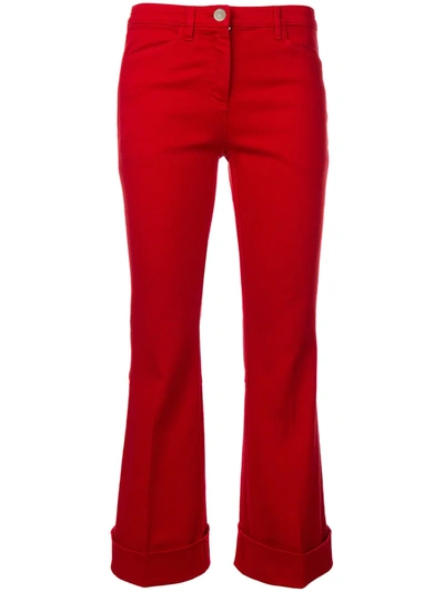 Shop N°21 Bootcut Trousers In Red
