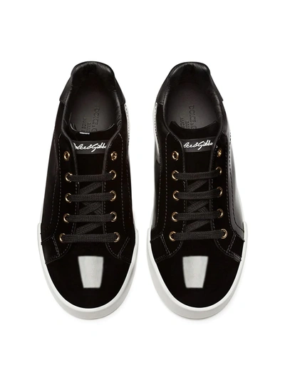 Shop Dolce & Gabbana Portofino Low-top Sneakers In Black