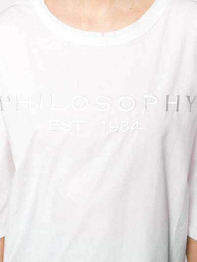 Shop Philosophy Di Lorenzo Serafini Oversized Logo T-shirt In White