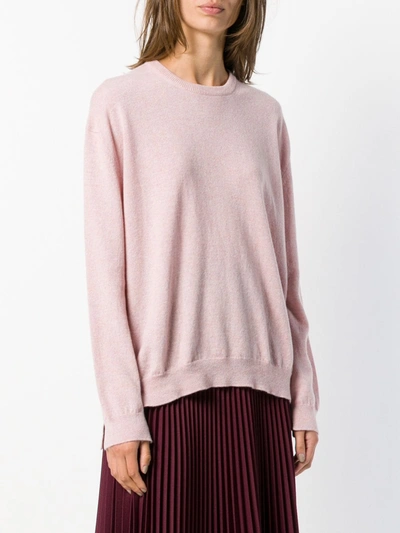 Shop Pringle Of Scotland Classic Long-sleeve Sweater In Pink
