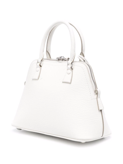 Shop Maison Margiela Mini 5ac Top-handle Bag In Weiss