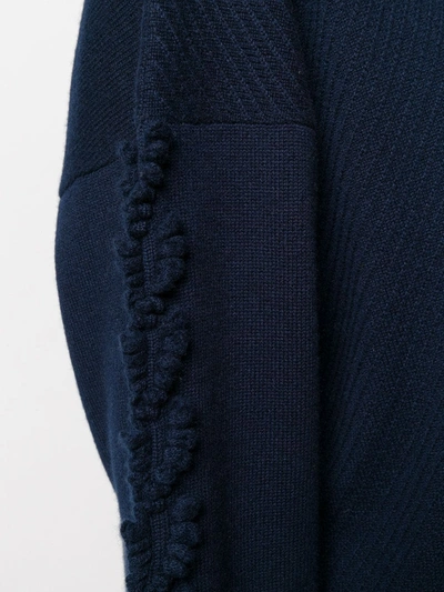 Shop Barrie Textured Sleeves Detail Jumper In Blue