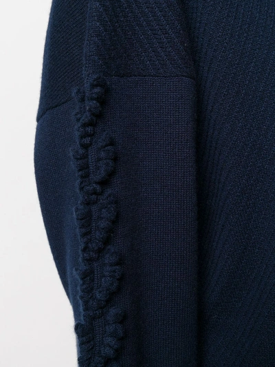 Barrie Textured Sleeves Detail Jumper In Blue