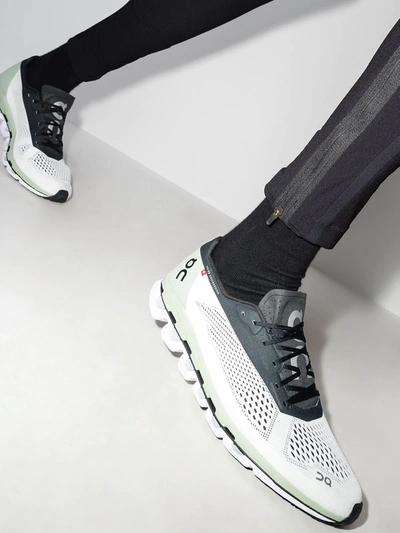 Shop Anonymous Ism Panelled Mesh Sneakers In Green