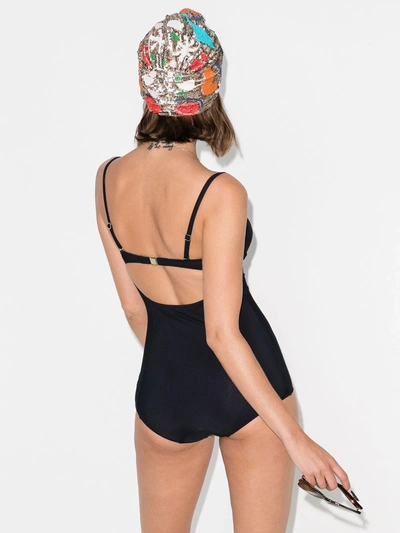 Dolce & Gabbana Lycra One Piece Bathing Suit In Black