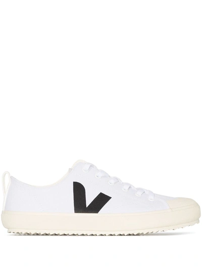 Shop Veja Nova Logo-detail Sneakers In White