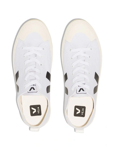 Shop Veja Nova Logo-detail Sneakers In White