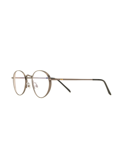 Shop Gentle Monster Liberty D01 Round Frame Glasses In Silver