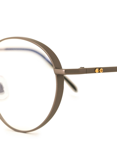 Shop Gentle Monster Liberty D01 Round Frame Glasses In Silver