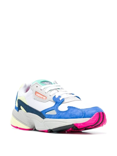Adidas Originals Women's Falcon Color-block Low-top Dad Sneakers In White