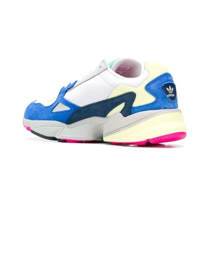 Adidas Originals Women's Falcon Color-block Low-top Dad Sneakers In White