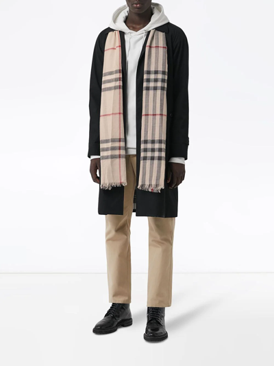 Shop Burberry Oversized Vintage Check Scarf In Neutrals